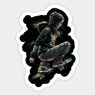 skater girl Sticker